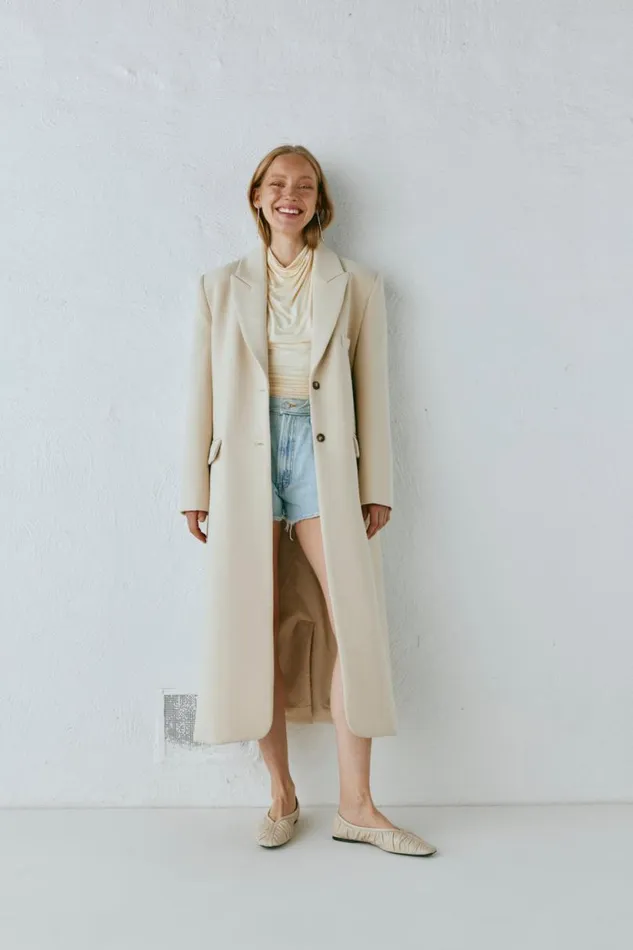 Women VRG GRL JacketsCoats Dua Trench Coat Cream Women VRG GRL JacketsCoats Dua Trench Coat Cream