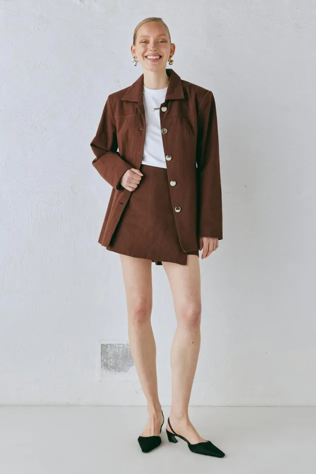 Women VRG GRL JacketsCoats Esti Jacket Chocolate Women VRG GRL JacketsCoats Esti Jacket Chocolate