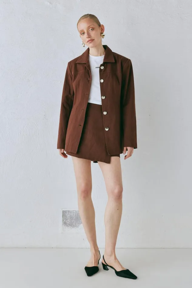 Women VRG GRL JacketsCoats Esti Jacket Chocolate Women VRG GRL JacketsCoats Esti Jacket Chocolate