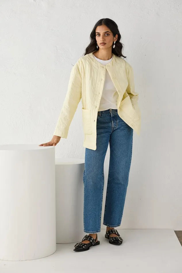 Women VRG GRL JacketsCoats Mona Jacket Butter Women VRG GRL JacketsCoats Mona Jacket Butter