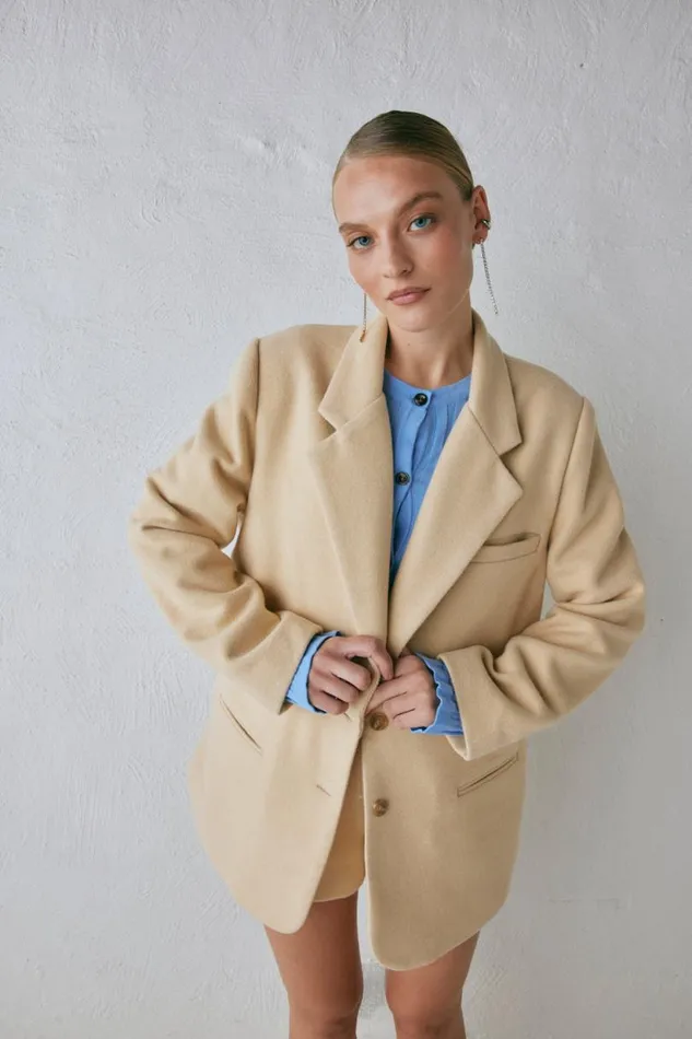 Women VRG GRL JacketsCoats Nada Blazer Butter Women VRG GRL JacketsCoats Nada Blazer Butter
