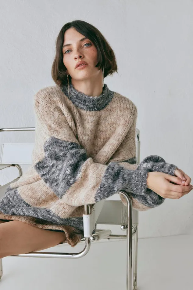 Women VRG GRL JumpersSweaters Alys Knit Jumper Marle Women VRG GRL JumpersSweaters Alys Knit Jumper Marle