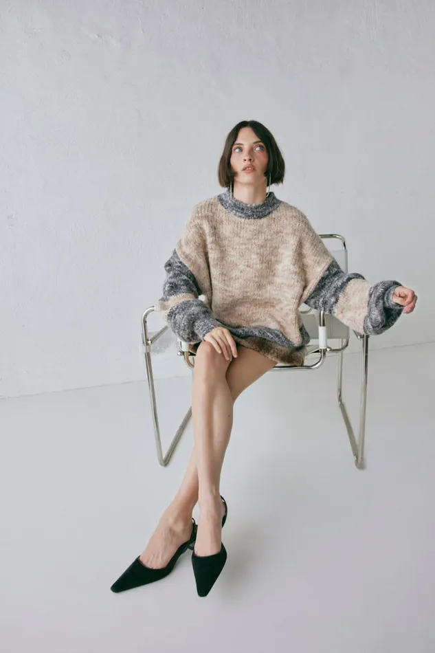 Women VRG GRL JumpersSweaters Alys Knit Jumper Marle Women VRG GRL JumpersSweaters Alys Knit Jumper Marle