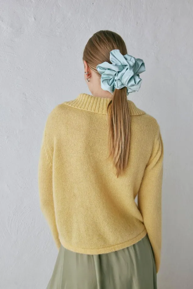 Women VRG GRL JumpersSweaters Avery Knit Cardigan Lemon Women VRG GRL JumpersSweaters Avery Knit Cardigan Lemon
