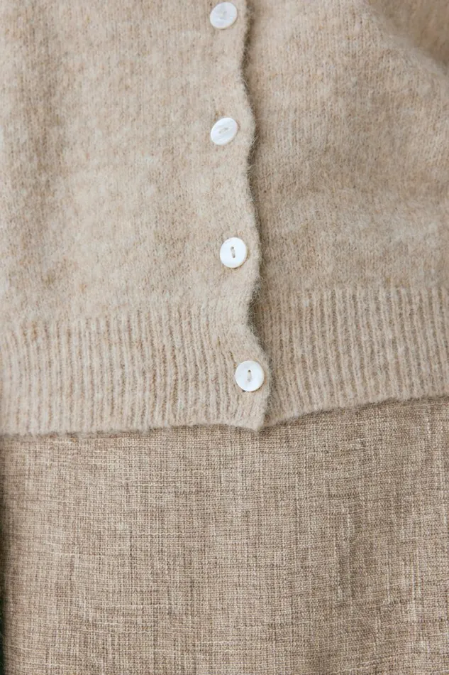 Women VRG GRL JumpersSweaters Henley Knit Cardigan Marle Women VRG GRL JumpersSweaters Henley Knit Cardigan Marle