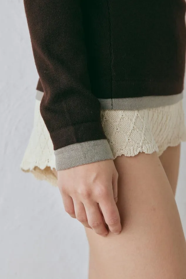 Women VRG GRL Long Sleeve Bea Knit Skivvy Chocolate Women VRG GRL Long Sleeve Bea Knit Skivvy Chocolate