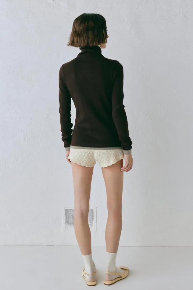 Women VRG GRL Long Sleeve Bea Knit Skivvy Chocolate Women VRG GRL Long Sleeve Bea Knit Skivvy Chocolate