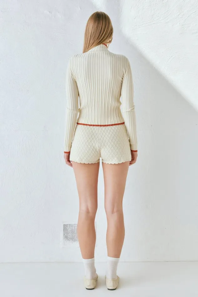 Women VRG GRL Long Sleeve Devin Knit Skivvy Cream Women VRG GRL Long Sleeve Devin Knit Skivvy Cream