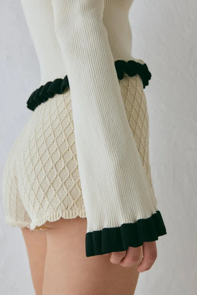 Women VRG GRL Long Sleeve Zoey Knit Top Cream Women VRG GRL Long Sleeve Zoey Knit Top Cream