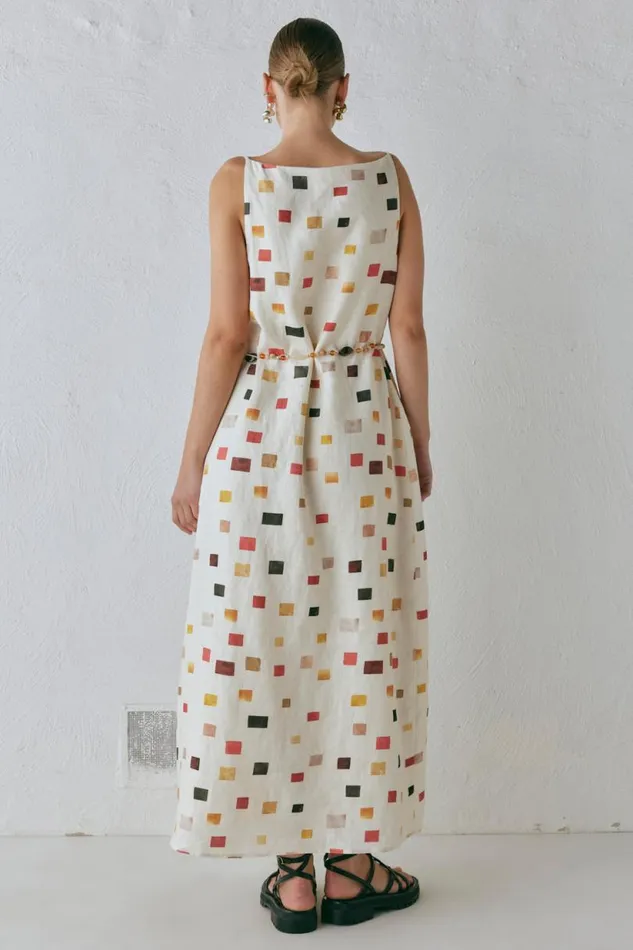 Women VRG GRL MidiMaxi Dresses Elma Linen Midi Dress Tile Women VRG GRL MidiMaxi Dresses Elma Linen Midi Dress Tile
