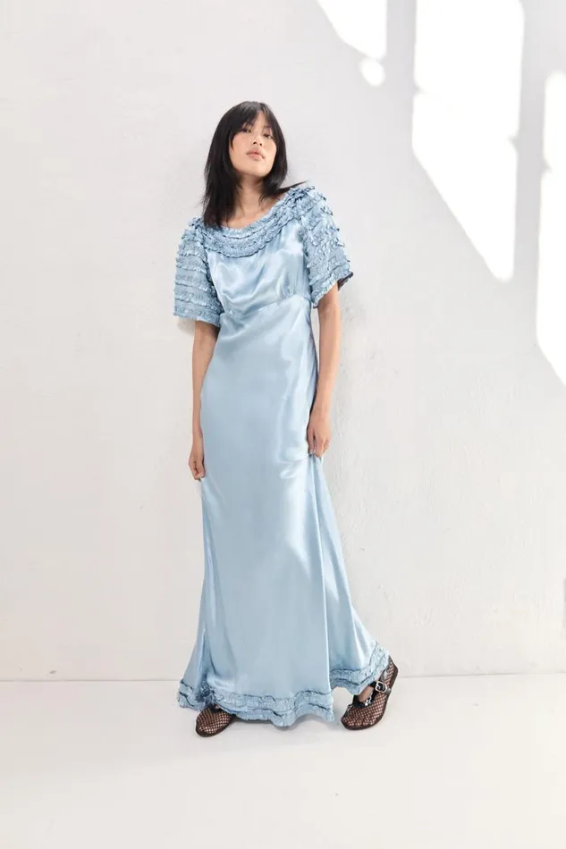 Women VRG GRL MidiMaxi Dresses Freja Satin Maxi Dress Sky