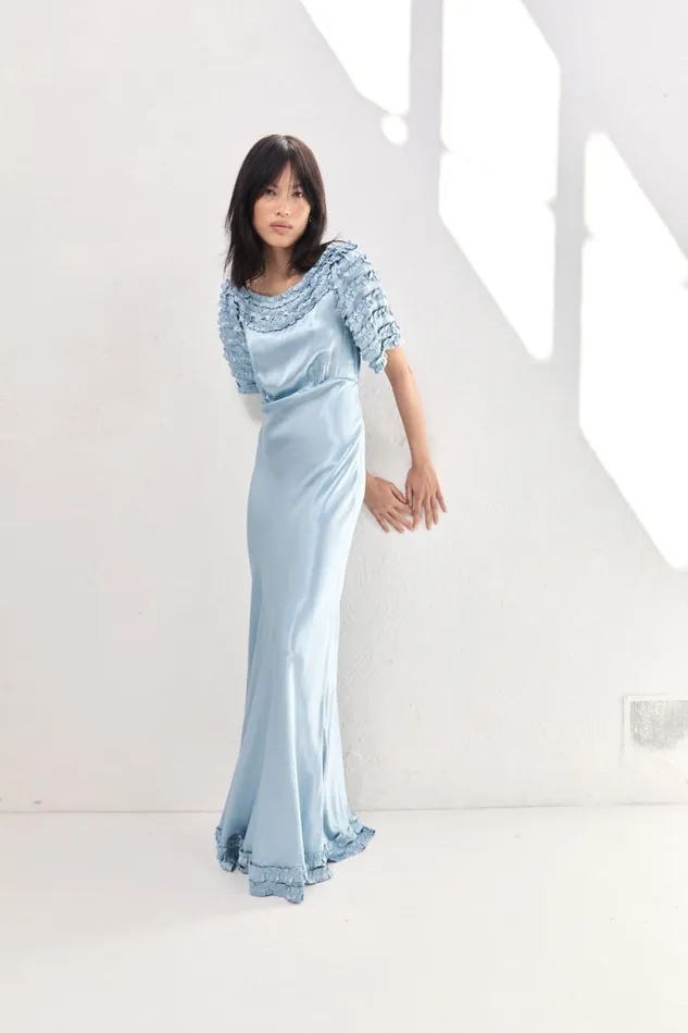 Women VRG GRL MidiMaxi Dresses Freja Satin Maxi Dress Sky Women VRG GRL MidiMaxi Dresses Freja Satin Maxi Dress Sky