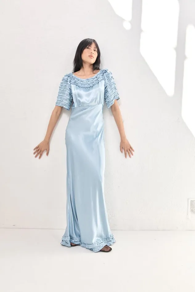 Women VRG GRL MidiMaxi Dresses Freja Satin Maxi Dress Sky Women VRG GRL MidiMaxi Dresses Freja Satin Maxi Dress Sky