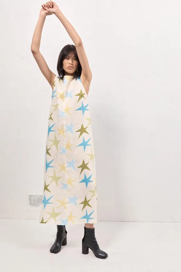 Women VRG GRL MidiMaxi Dresses Ines Linen Maxi Dress Star