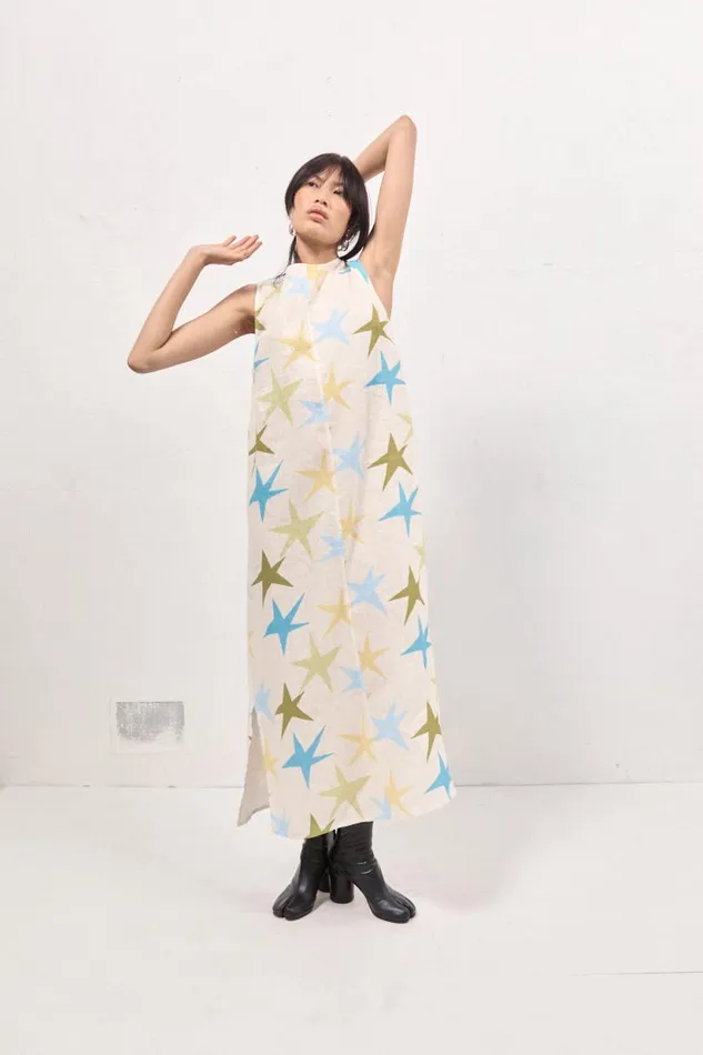 Women VRG GRL MidiMaxi Dresses Ines Linen Maxi Dress Star Women VRG GRL MidiMaxi Dresses Ines Linen Maxi Dress Star