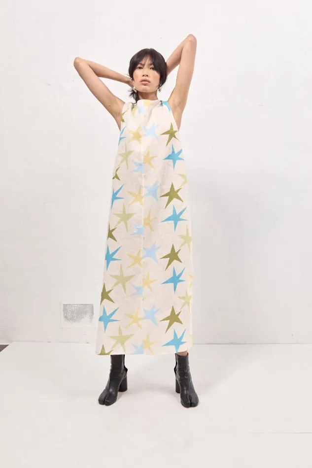 Women VRG GRL MidiMaxi Dresses Ines Linen Maxi Dress Star Women VRG GRL MidiMaxi Dresses Ines Linen Maxi Dress Star