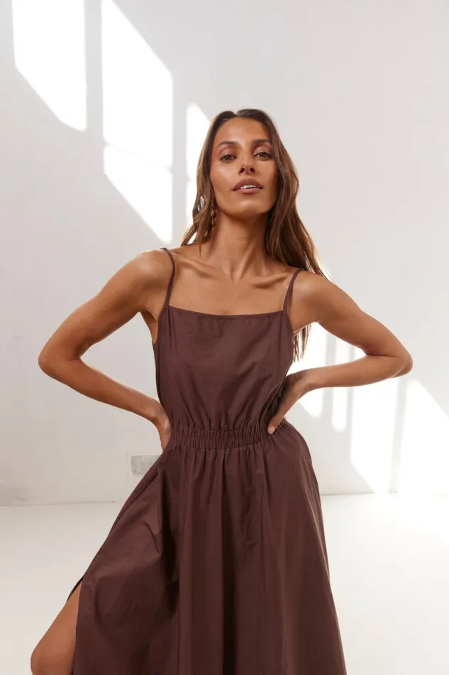 Women VRG GRL MidiMaxi Dresses Lou Maxi Dress Chocolate Women VRG GRL MidiMaxi Dresses Lou Maxi Dress Chocolate