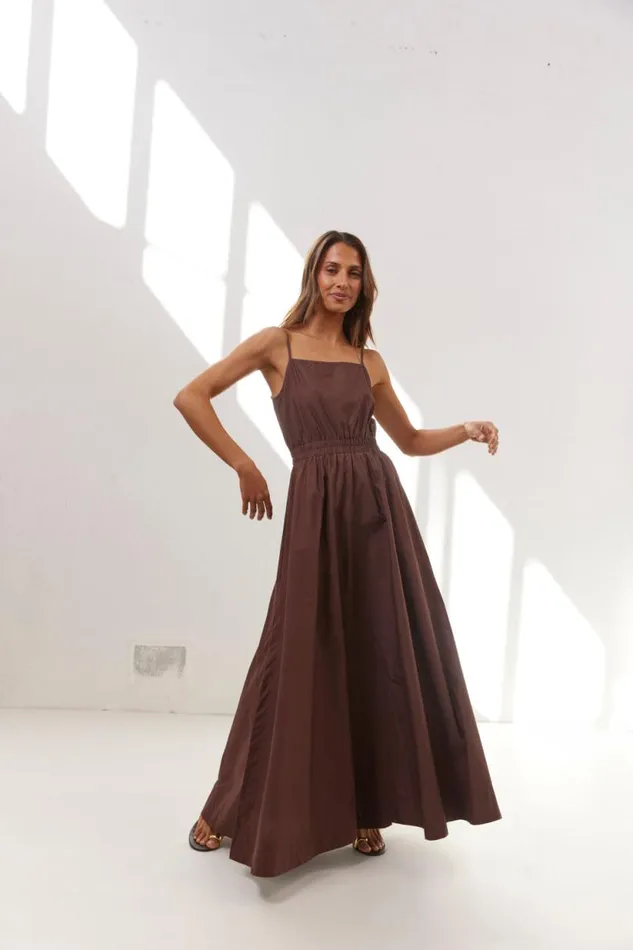 Women VRG GRL MidiMaxi Dresses Lou Maxi Dress Chocolate Women VRG GRL MidiMaxi Dresses Lou Maxi Dress Chocolate