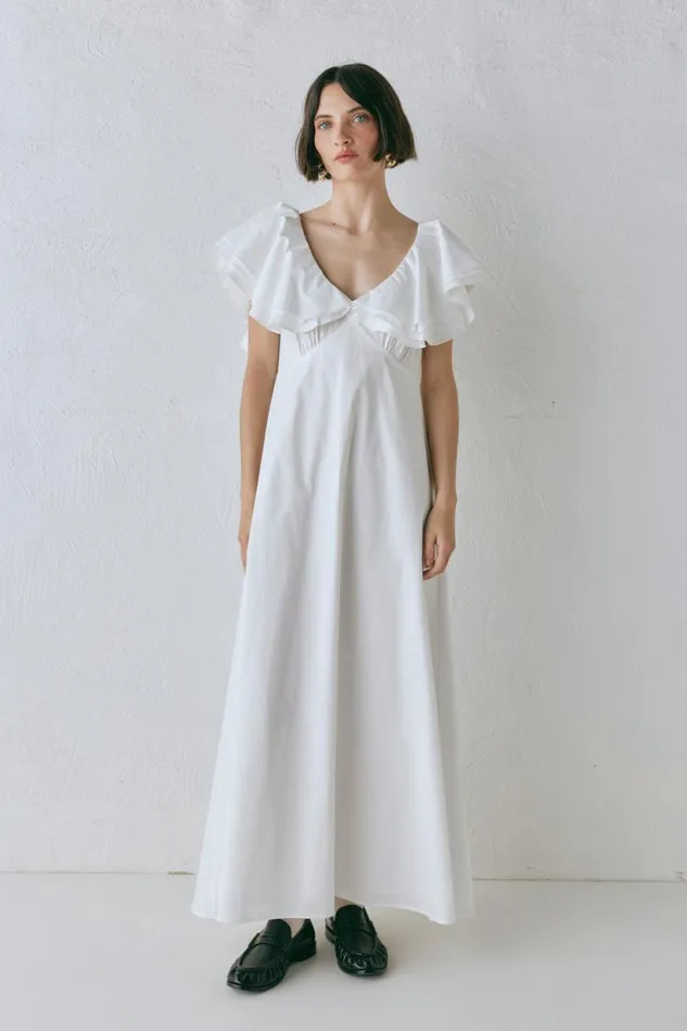 Women VRG GRL MidiMaxi Dresses Party Nights Frill Midi Dress White
