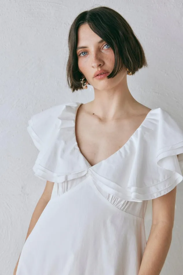 Women VRG GRL MidiMaxi Dresses Party Nights Frill Midi Dress White Women VRG GRL MidiMaxi Dresses Party Nights Frill Midi Dress White