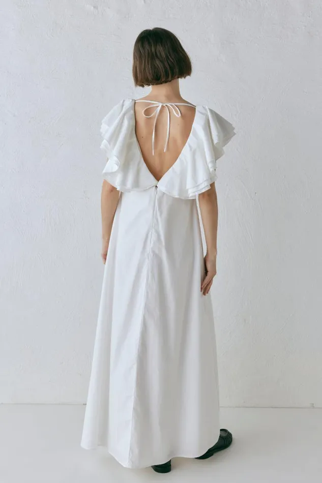 Women VRG GRL MidiMaxi Dresses Party Nights Frill Midi Dress White Women VRG GRL MidiMaxi Dresses Party Nights Frill Midi Dress White