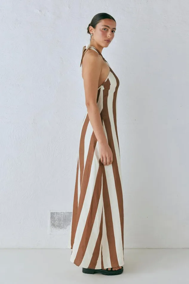 Women VRG GRL MidiMaxi Dresses Polly Linen Maxi Dress Stripe Women VRG GRL MidiMaxi Dresses Polly Linen Maxi Dress Stripe