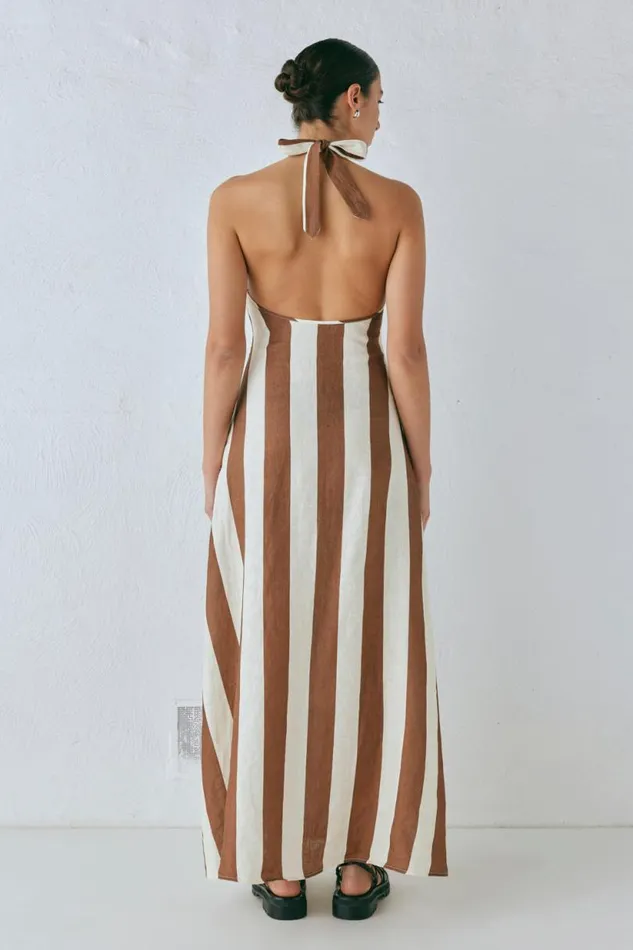 Women VRG GRL MidiMaxi Dresses Polly Linen Maxi Dress Stripe Women VRG GRL MidiMaxi Dresses Polly Linen Maxi Dress Stripe