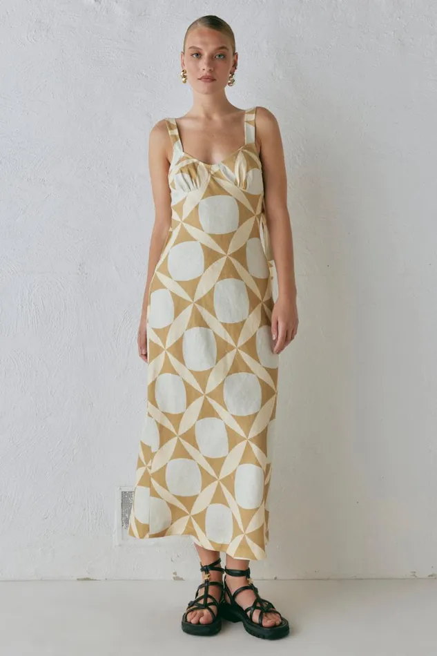 Women VRG GRL MidiMaxi Dresses Talia Linen Midi Dress Scope