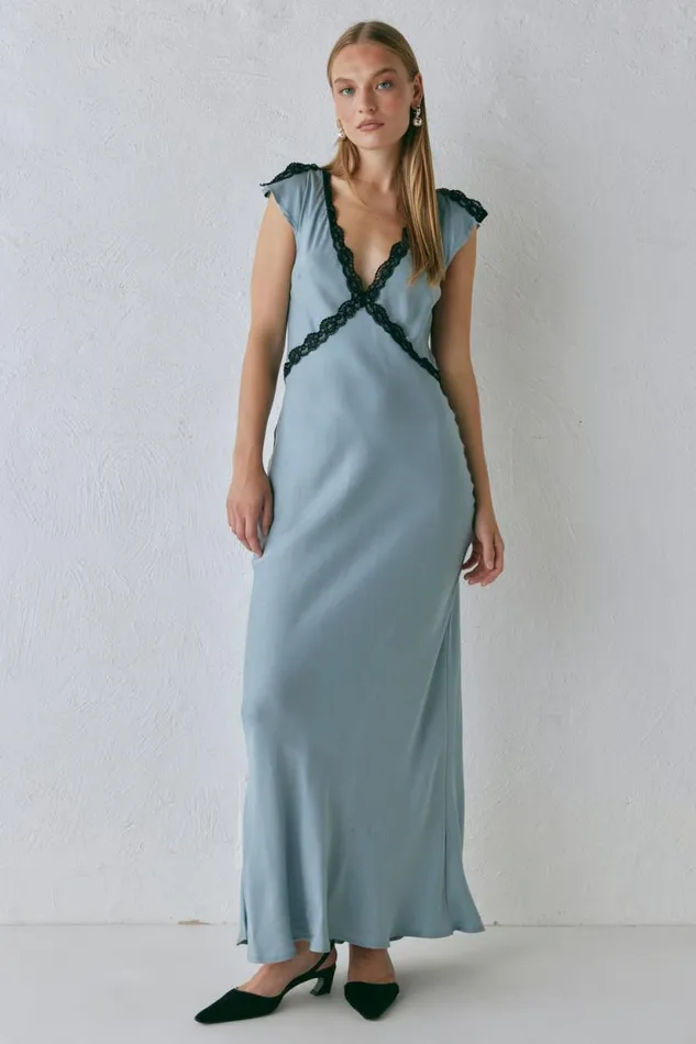 Women VRG GRL MidiMaxi Dresses The Ivy Bias Cut Maxi Dress Steel Women VRG GRL MidiMaxi Dresses The Ivy Bias Cut Maxi Dress Steel