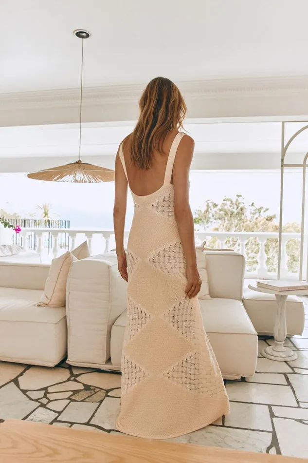 Women VRG GRL MidiMaxi Dresses Vinca Knit Maxi Dress Ecru Women VRG GRL MidiMaxi Dresses Vinca Knit Maxi Dress Ecru