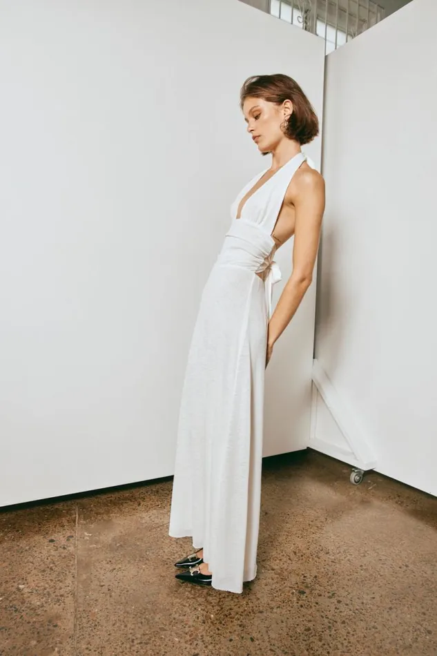 Women VRG GRL MidiMaxi Dresses When In Italy Halter Midi Dress White Women VRG GRL MidiMaxi Dresses When In Italy Halter Midi Dress White