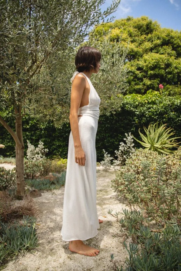 Women VRG GRL MidiMaxi Dresses When In Italy Halter Midi Dress White Women VRG GRL MidiMaxi Dresses When In Italy Halter Midi Dress White