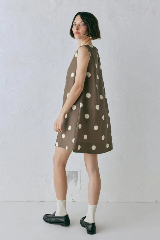 Women VRG GRL Mini Dresses Aftersun Linen Mini Dress Spot