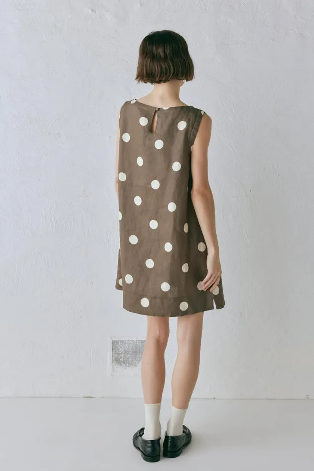 Women VRG GRL Mini Dresses Aftersun Linen Mini Dress Spot