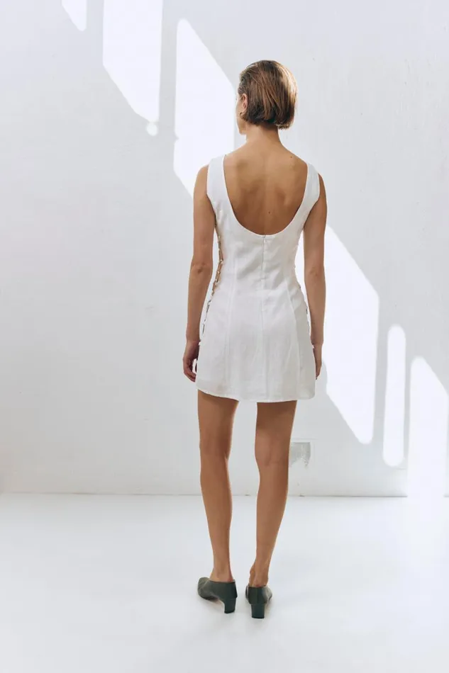 Women VRG GRL Mini Dresses Discoteca Mini Dress White Women VRG GRL Mini Dresses Discoteca Mini Dress White