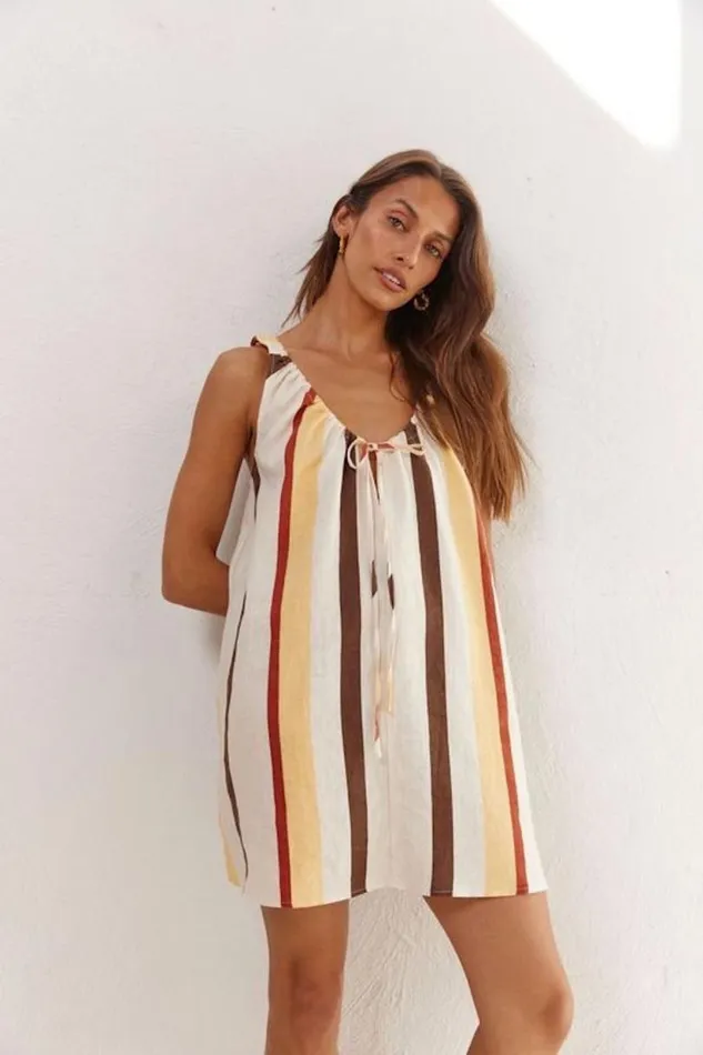 Women VRG GRL Mini Dresses Rio Linen Mini Dress Ace