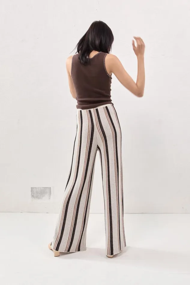 Women VRG GRL Pants Enzo Knit Pants Stripe Women VRG GRL Pants Enzo Knit Pants Stripe