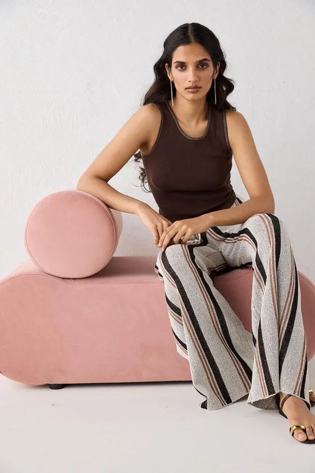 Women VRG GRL Pants Enzo Knit Pants Stripe Women VRG GRL Pants Enzo Knit Pants Stripe