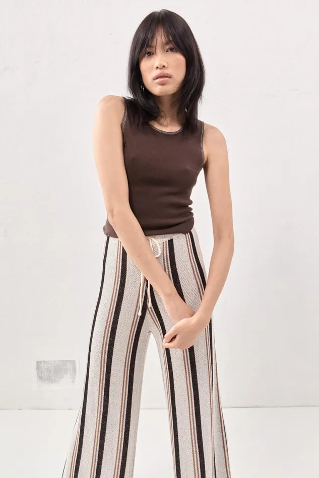 Women VRG GRL Pants Enzo Knit Pants Stripe Women VRG GRL Pants Enzo Knit Pants Stripe