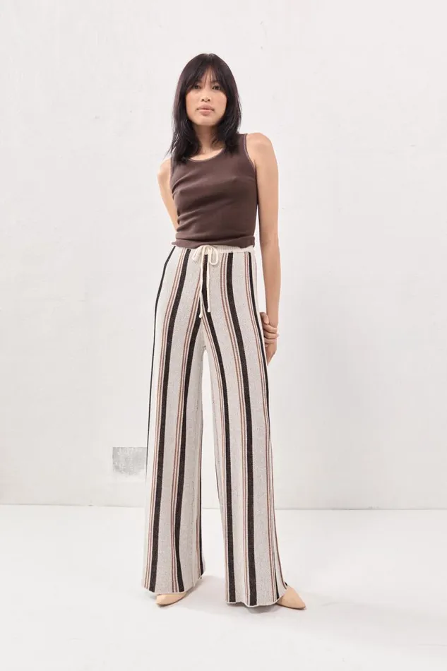 Women VRG GRL Pants Enzo Knit Pants Stripe Women VRG GRL Pants Enzo Knit Pants Stripe