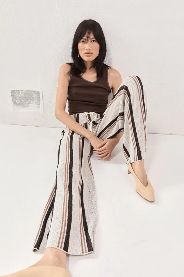 Women VRG GRL Pants Enzo Knit Pants Stripe Women VRG GRL Pants Enzo Knit Pants Stripe