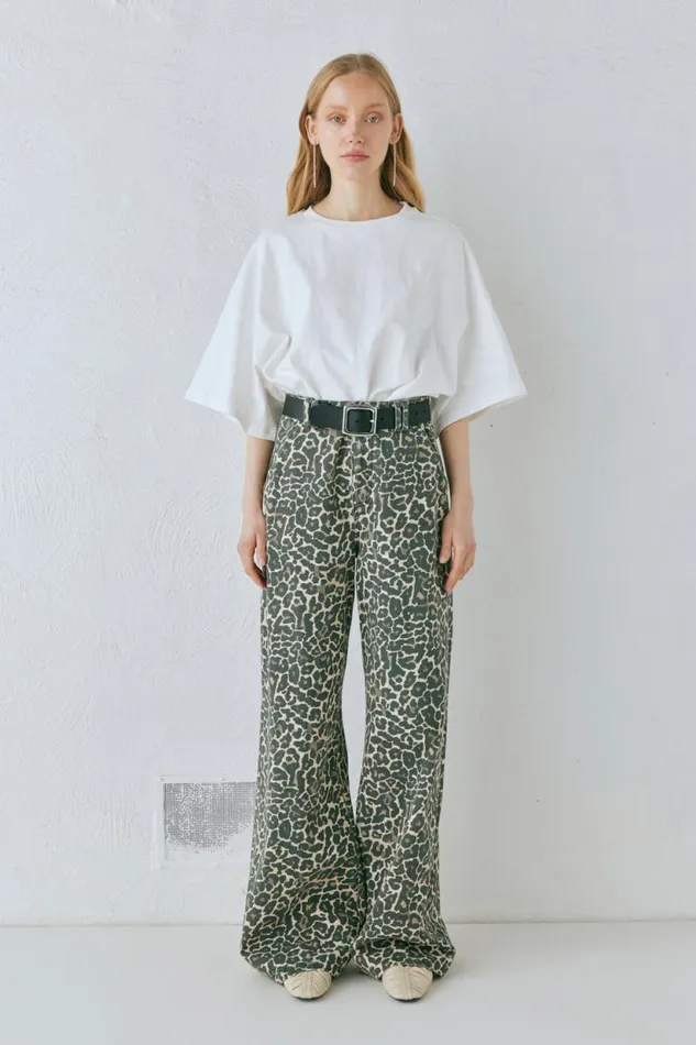 Women VRG GRL Pants Zia Denim Jeans Leopard Women VRG GRL Pants Zia Denim Jeans Leopard