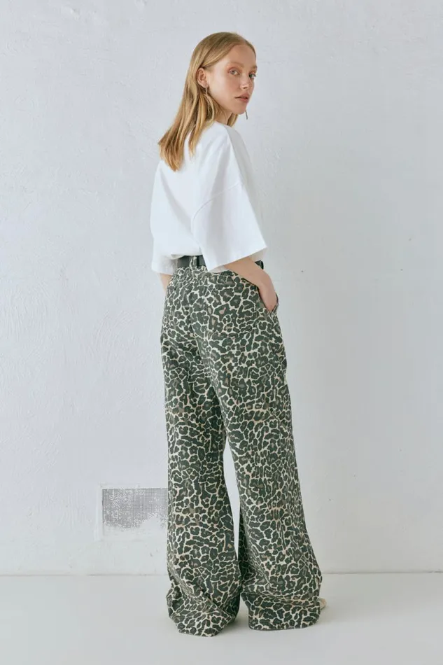 Women VRG GRL Pants Zia Denim Jeans Leopard Women VRG GRL Pants Zia Denim Jeans Leopard