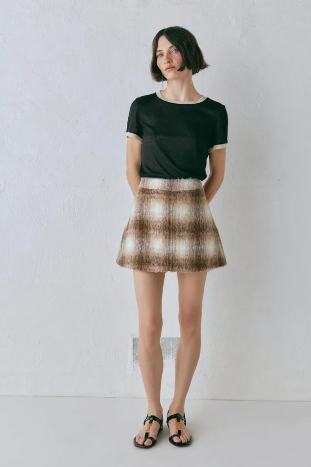 Women VRG GRL Sets Alexa Mini Skirt Plaid
