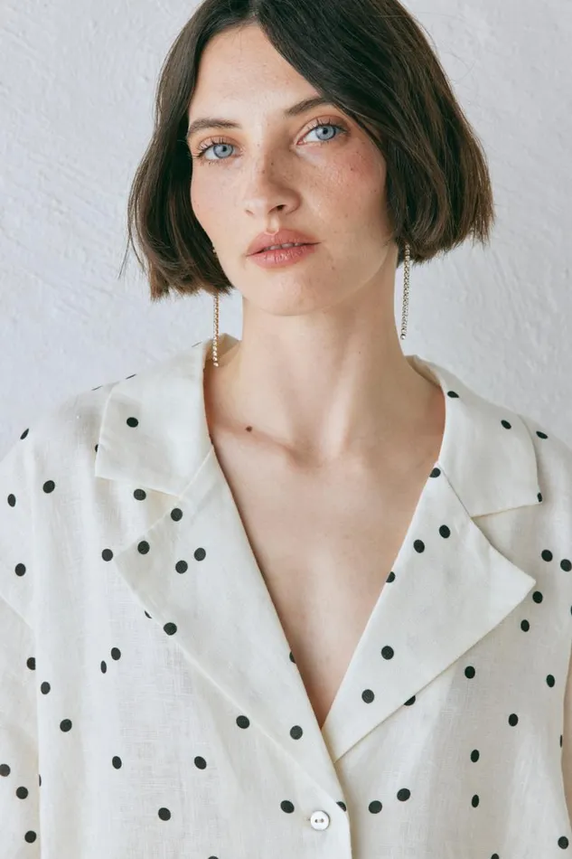 Women VRG GRL Sets Anke Linen Shirt Dot Women VRG GRL Sets Anke Linen Shirt Dot
