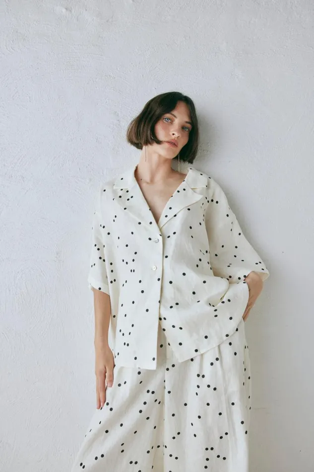 Women VRG GRL Sets Anke Linen Shirt Dot Women VRG GRL Sets Anke Linen Shirt Dot