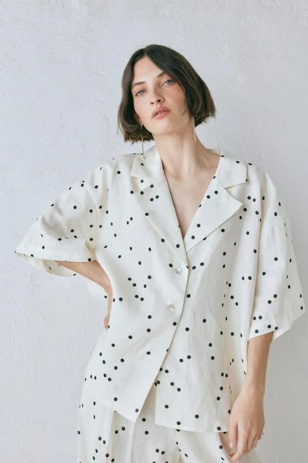 Women VRG GRL Sets Anke Linen Shirt Dot Women VRG GRL Sets Anke Linen Shirt Dot