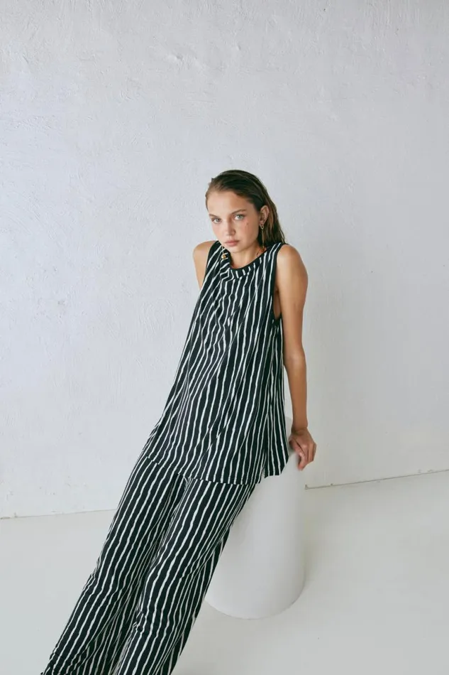 Women VRG GRL Sets Aster Top Black Stripe Women VRG GRL Sets Aster Top Black Stripe