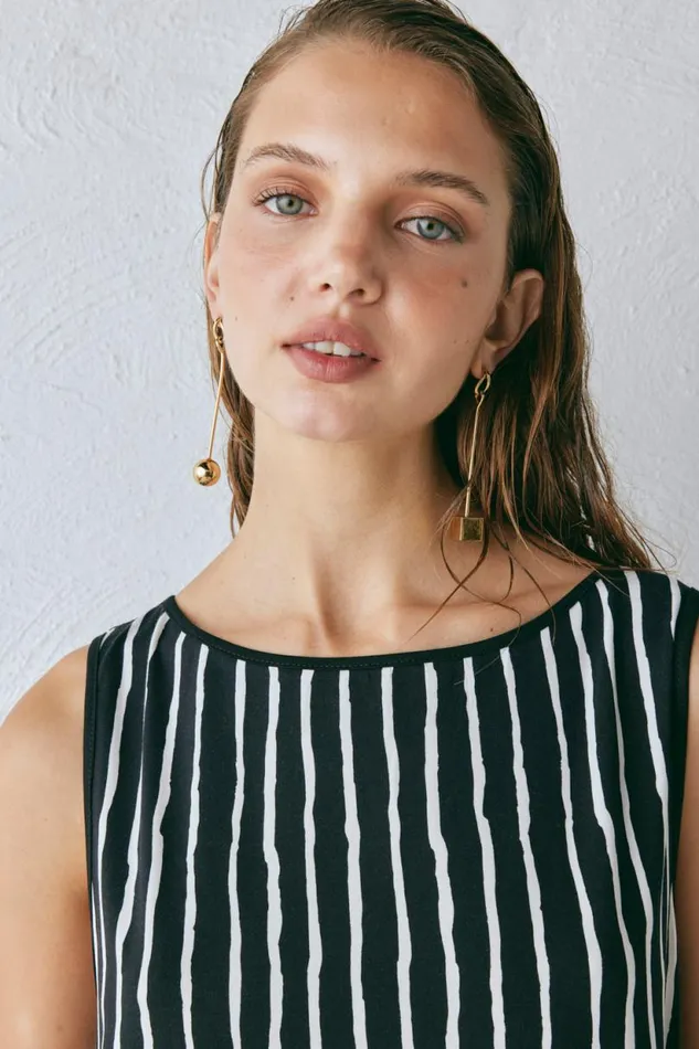 Women VRG GRL Sets Aster Top Black Stripe Women VRG GRL Sets Aster Top Black Stripe