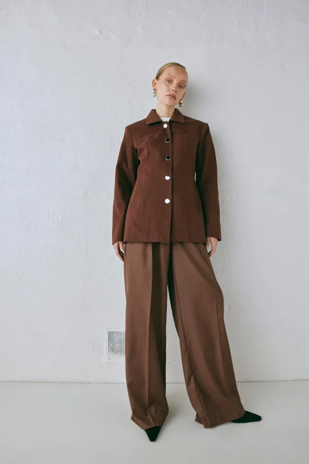 Women VRG GRL Sets Esti Jacket Chocolate Women VRG GRL Sets Esti Jacket Chocolate